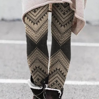 Elegant Leggings Close-fitting Soft Breathable Geometric