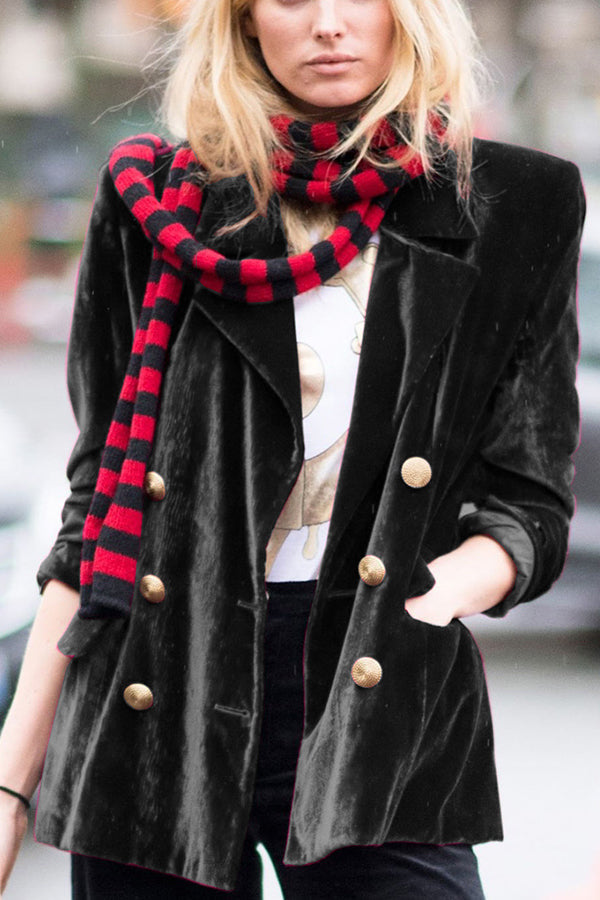 Elegant Women's Dress Velvet Blazer Party Outfit
