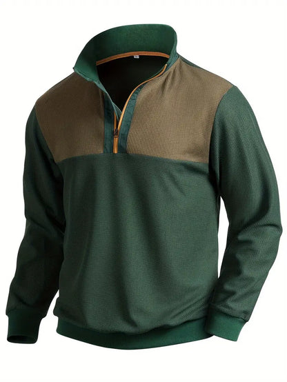 Herren Pullover Halbzipper Modern Design - IdealeKleiden