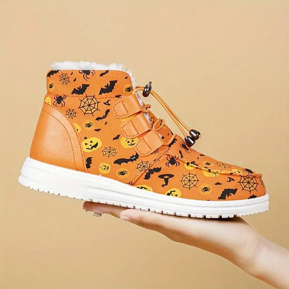 Women's Winter Boots Spooky Halloween Design