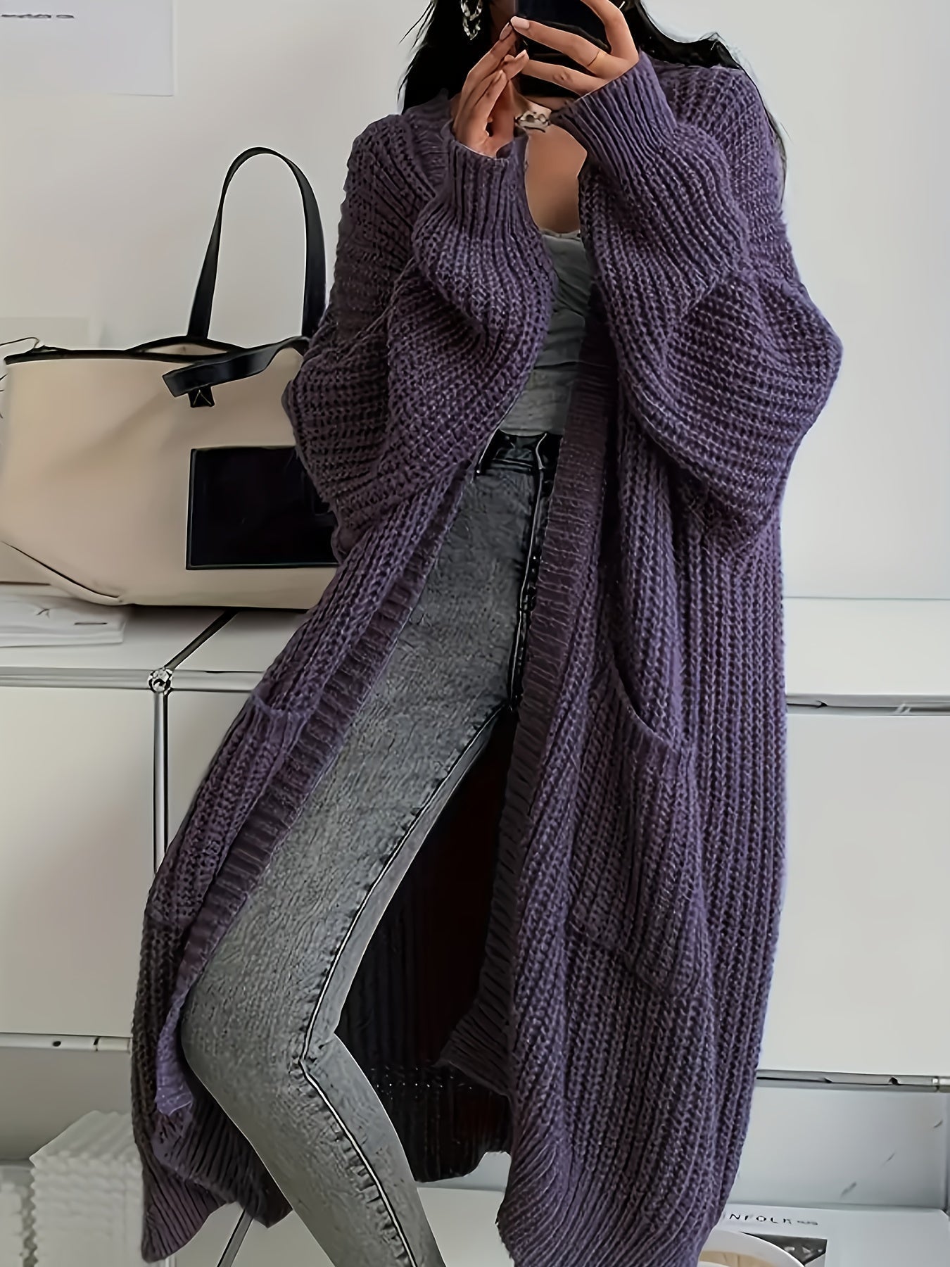 Weicher Strickpullover Damen mit Gürtel - IdealeKleiden