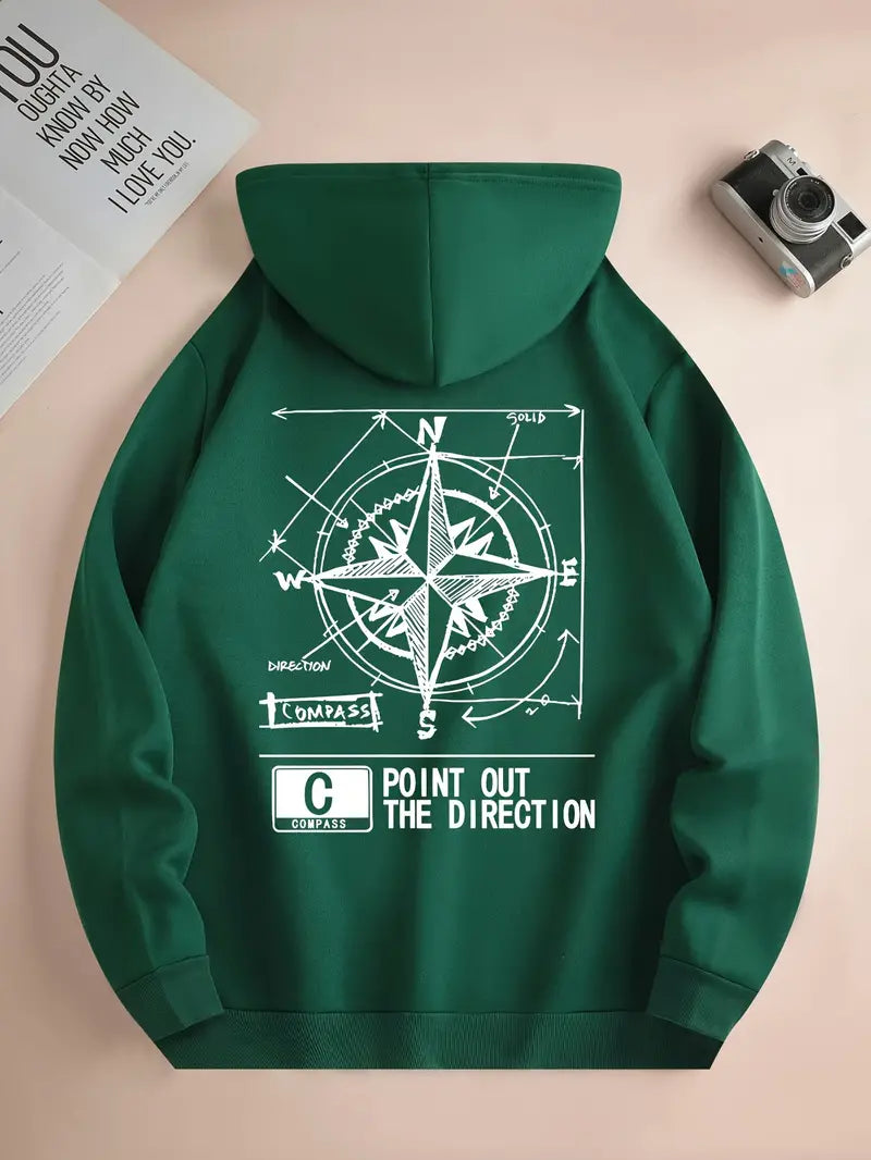 Men's Hoodie Sporty Print