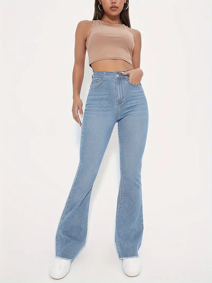Stylish Raw Hem Skinny Jeans