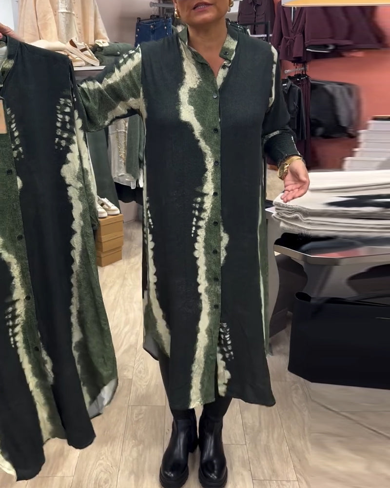 Chic Hemdkleid Damen Stehkragen Style - IdealeKleiden