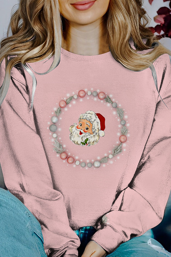 Christmas Sweater Long Sleeve Colorblock Printed
