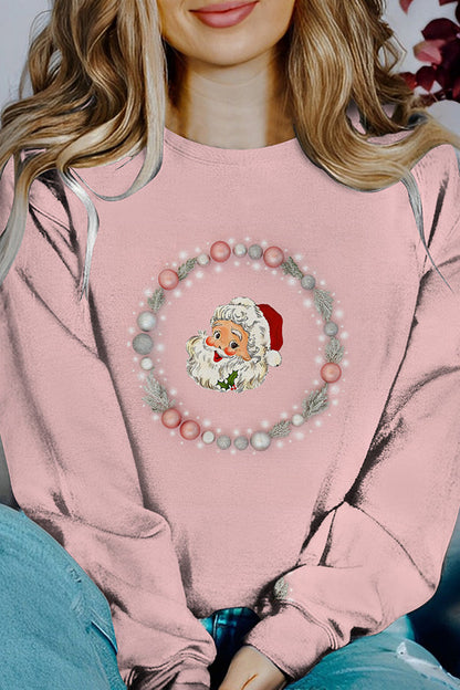Christmas Sweater Long Sleeve Colorblock Printed