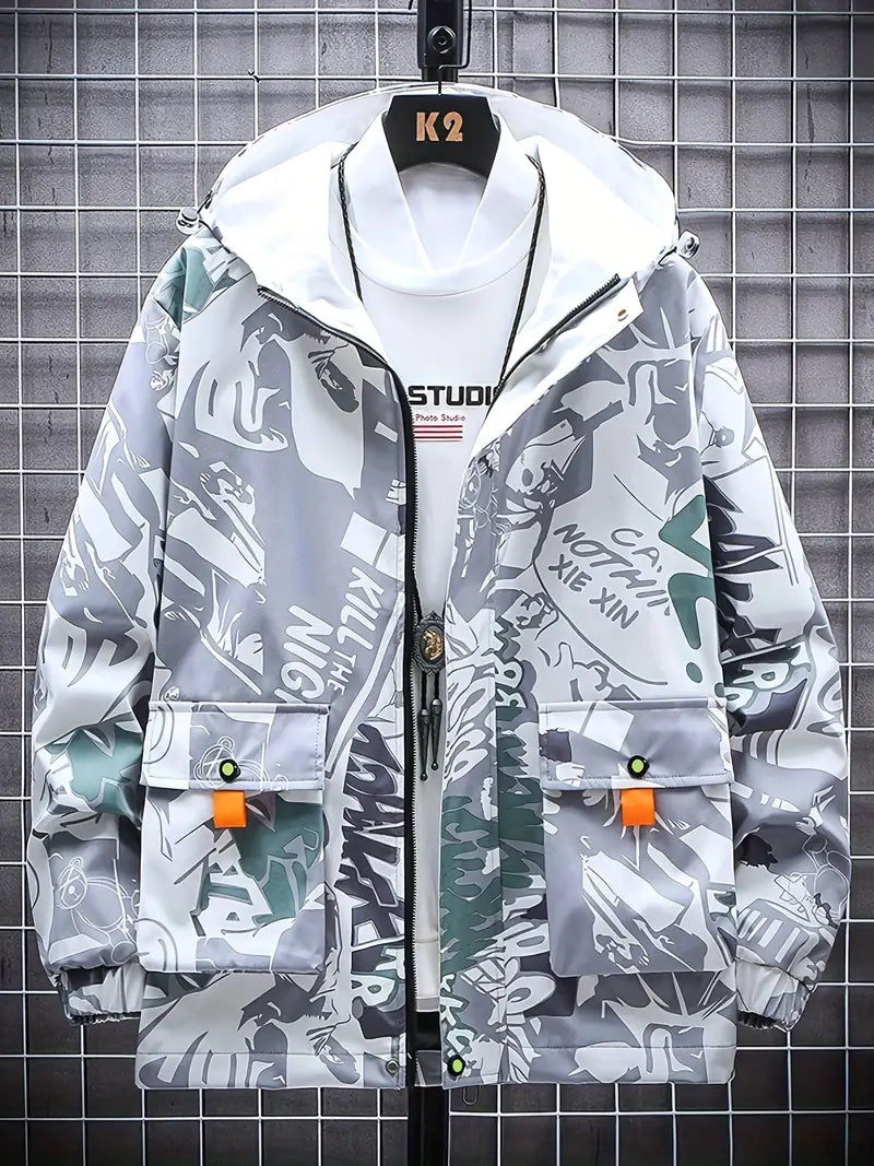 Men's Mid-Length Water-Repellent Windbreaker