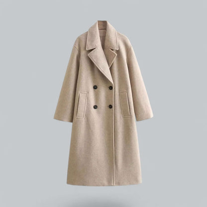 Women's Oversized Coat Button Closure Modern