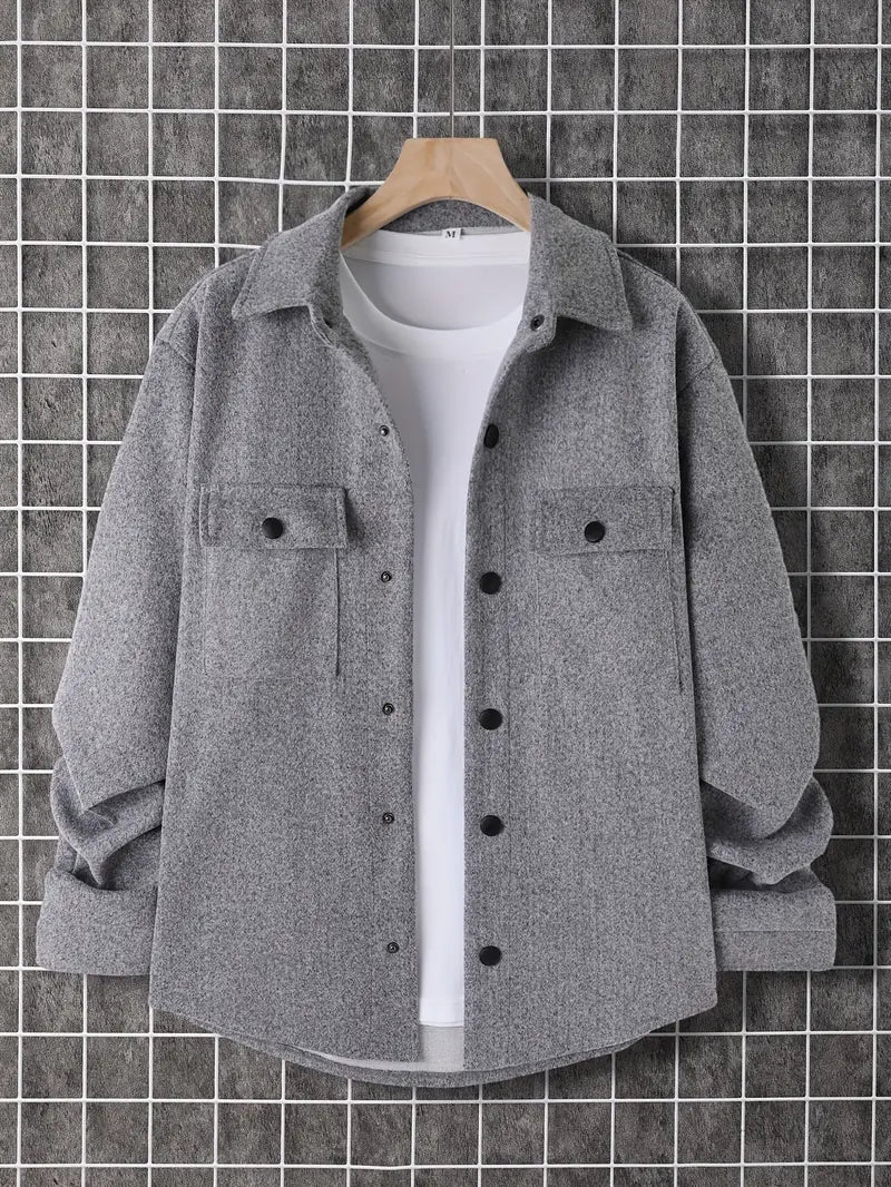 Herrenjacke Mit Brusttaschen Trendy Design - IdealeKleiden