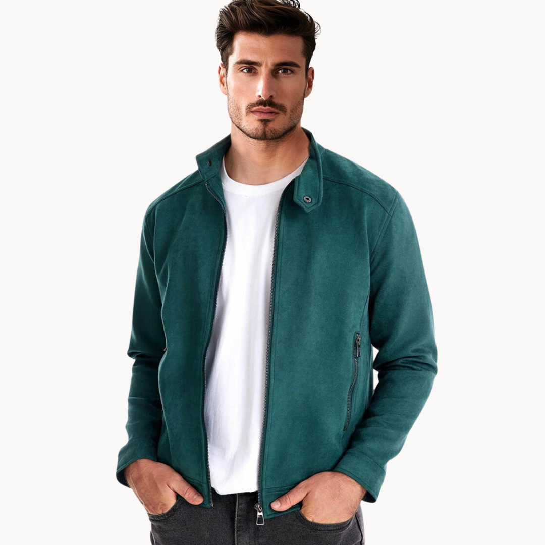 Men's Leather Jacket Elegant Style
