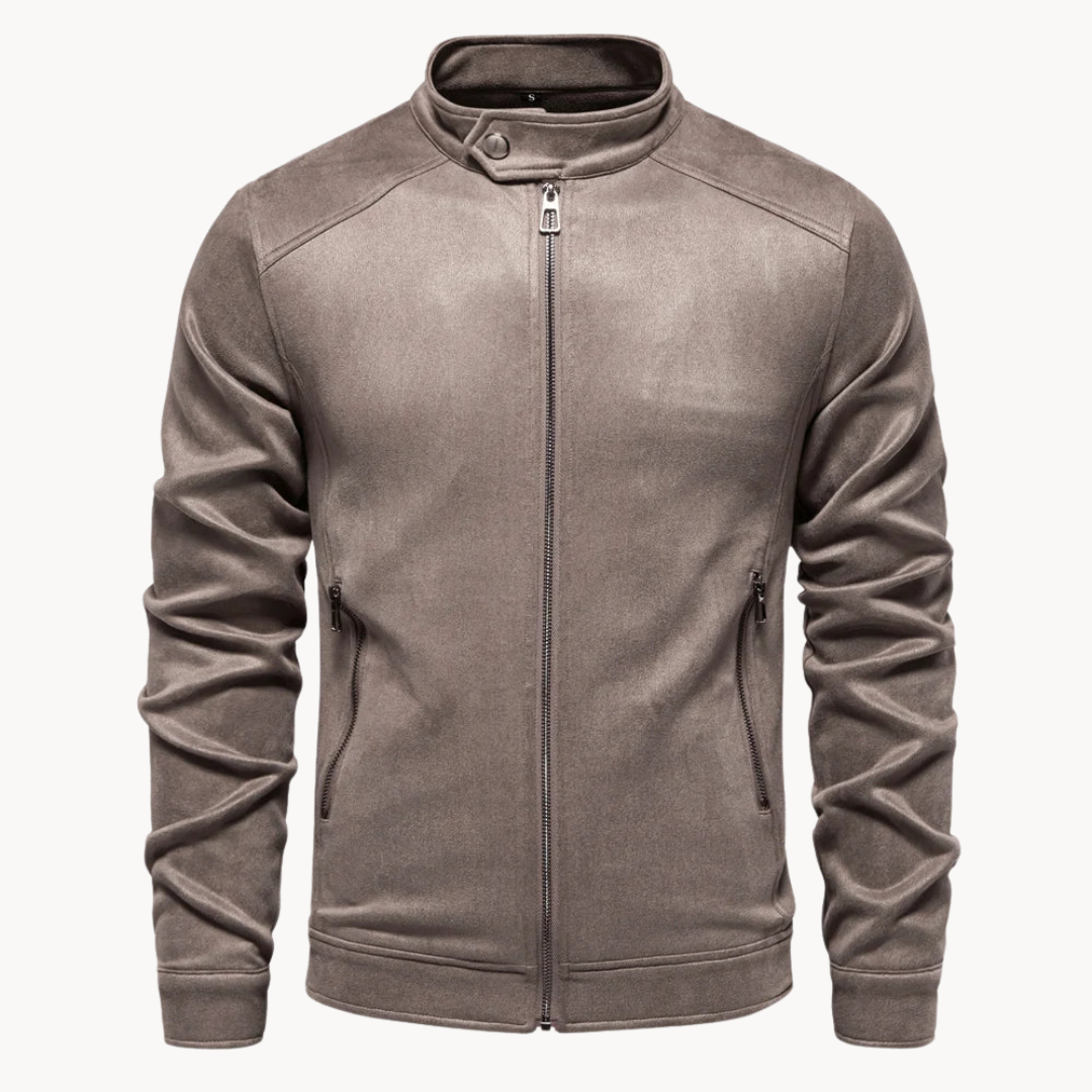 Men's Leather Jacket Elegant Style