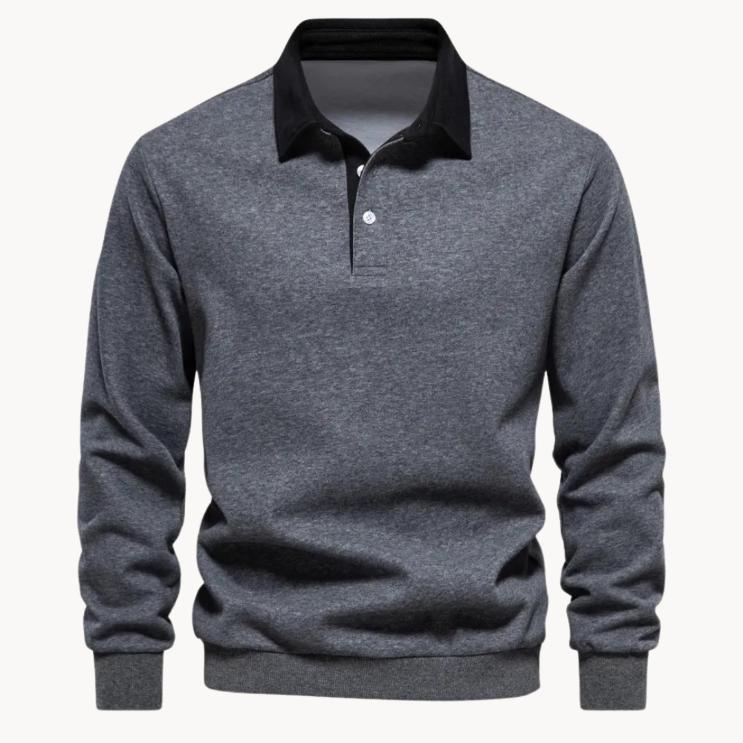 Comfortable Polo Sweatshirt Relaxed Fit