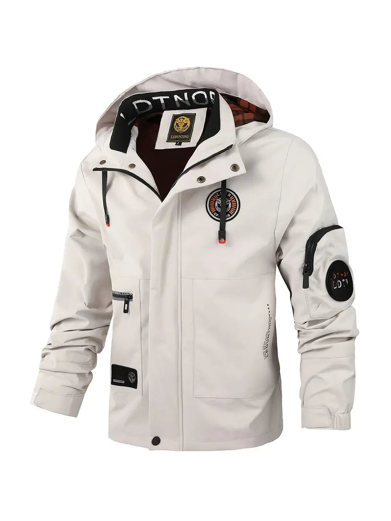 Men's Outdoor Jacket Waterproof Windproof Hood