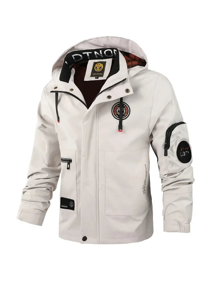 Men's Outdoor Jacket Waterproof Windproof Hood
