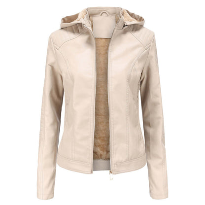 Practical Women's Jacket with Detachable Hood