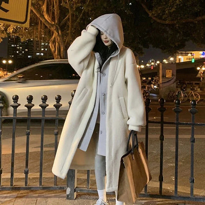 Hoodie Beige Modern Women's Jacket
