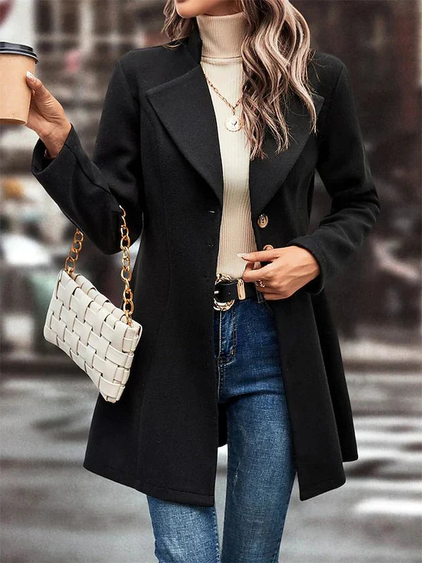 Women's Elegant Long Wool Coat