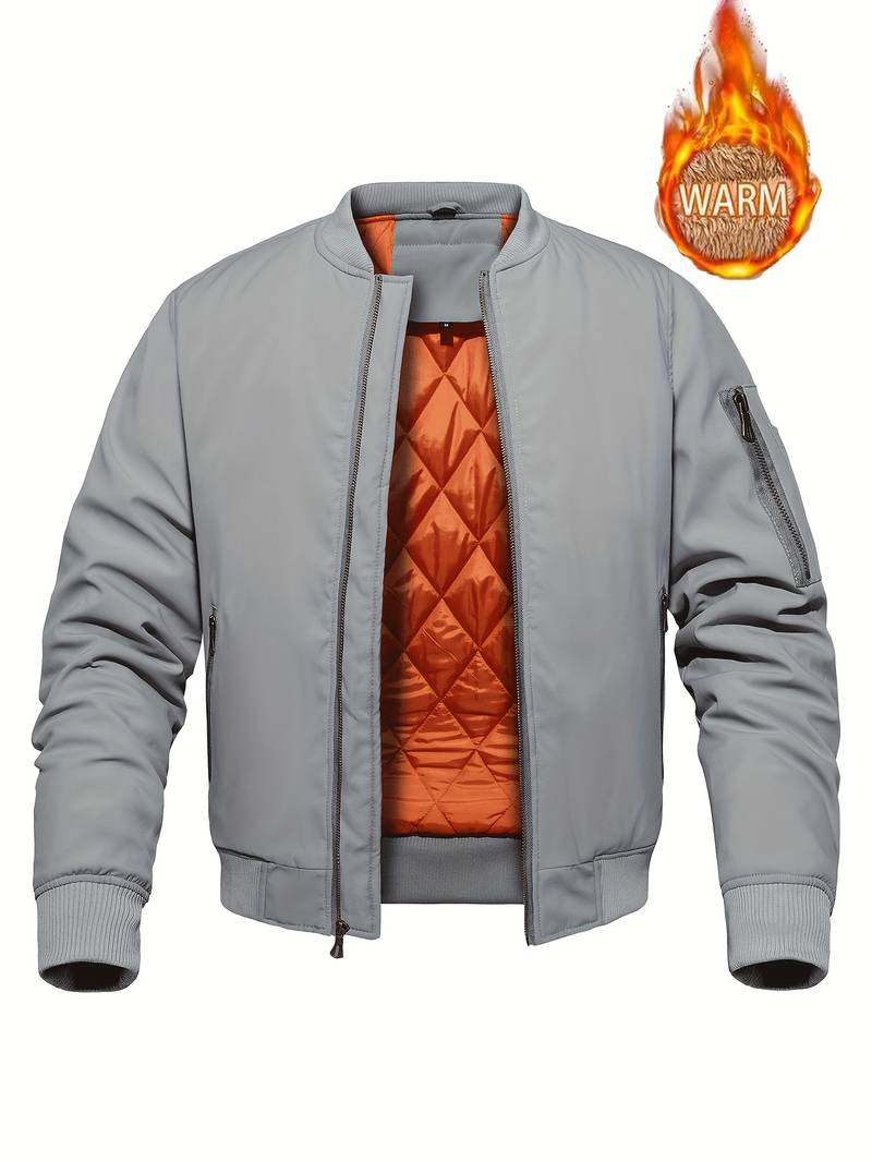 Men's Elegant Black Bomber Jacket