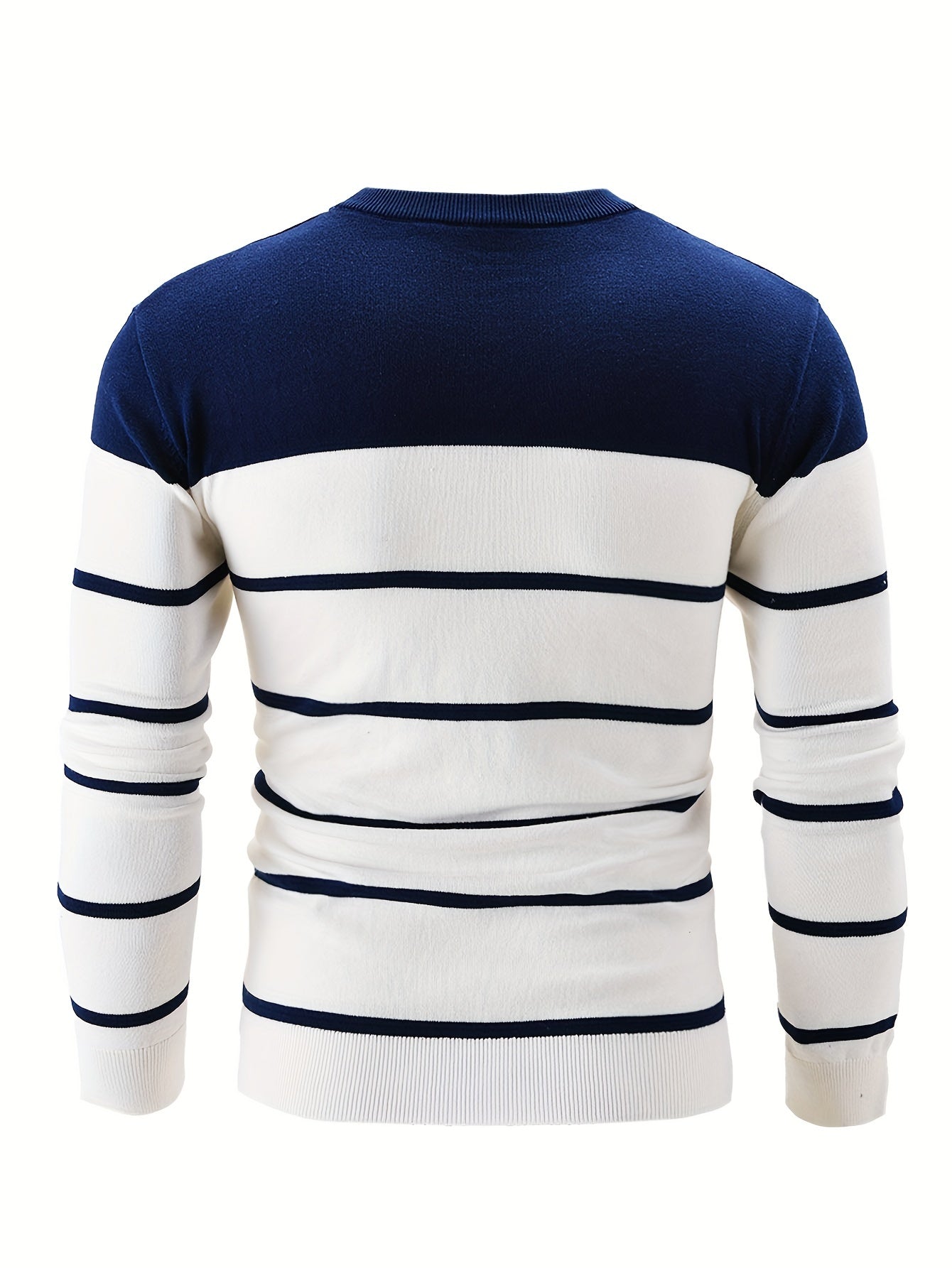 Streifiger Pullover Baumwolle Elegante Optik - IdealeKleiden