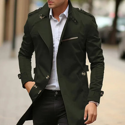 Stylish Men's Trench Coat Italian Elegant
