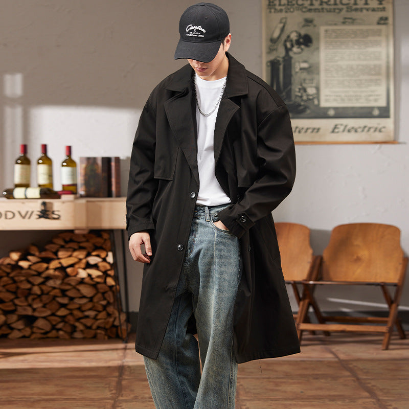 Elegant Women's Trench Coat - Adjustable & Long