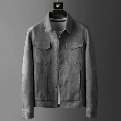Men's Suede Jacket Wind and Water Resistant