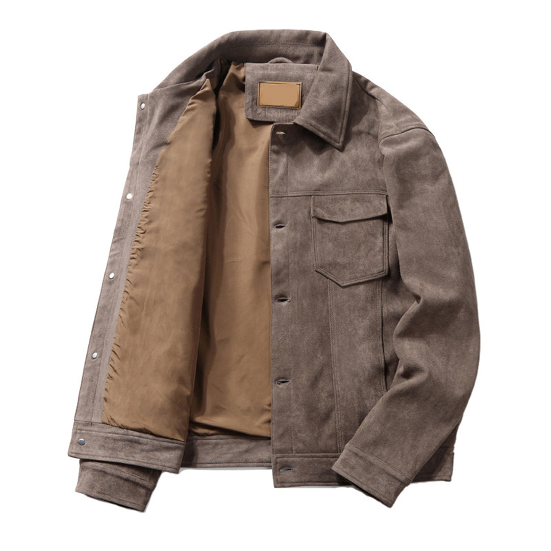 Men's Suede Jacket Wind and Water Resistant