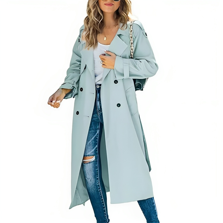 Stylish Women's Trench Coat Elegant with Belt