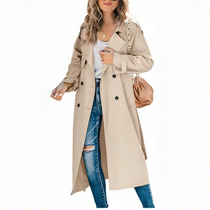 Stylish Women's Trench Coat Elegant with Belt