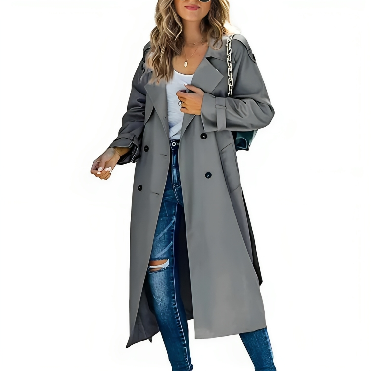 Stylish Women's Trench Coat Elegant with Belt