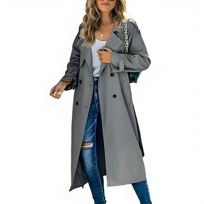 Stylish Women's Trench Coat Elegant with Belt