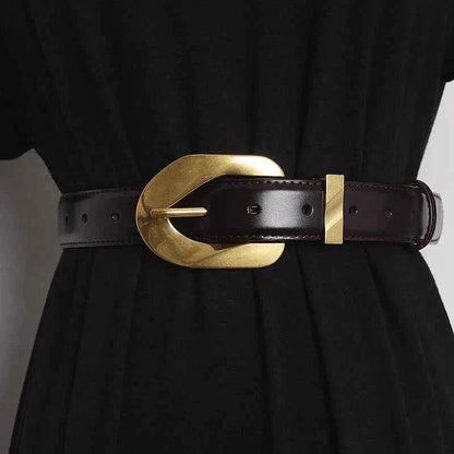 Elegant Women's Belt Leather Buckle
