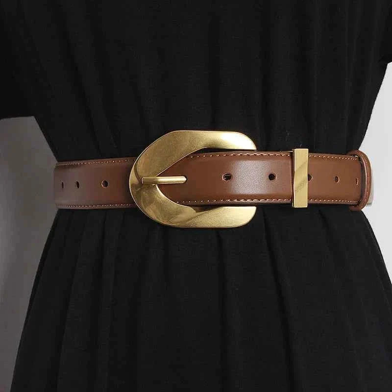 Elegant Women's Belt Leather Buckle