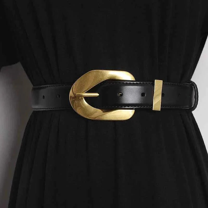 Elegant Women's Belt Leather Buckle