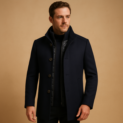 Men's Winter Coat Straight Cut Elegant