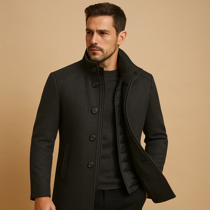 Men's Winter Coat Straight Cut Elegant