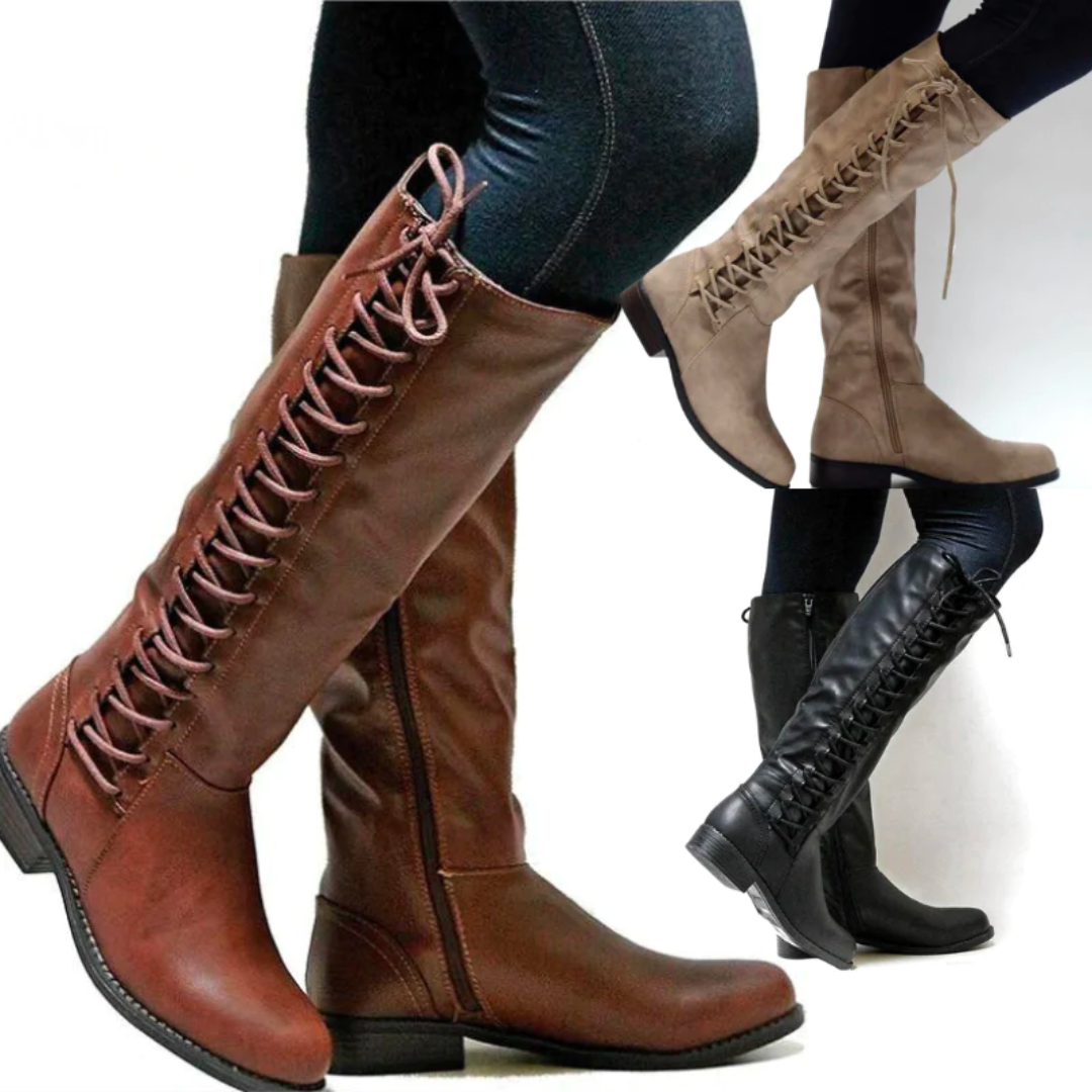 Bequeme Winterstiefel Hoher Schaft - IdealeKleiden
