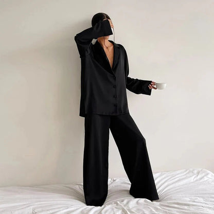 Damen Loungewear Set Bluse und Hose - IdealeKleiden