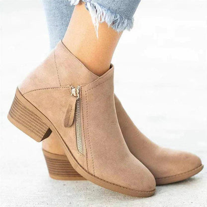 Women's Ankle Boots Comfortable Low Heel