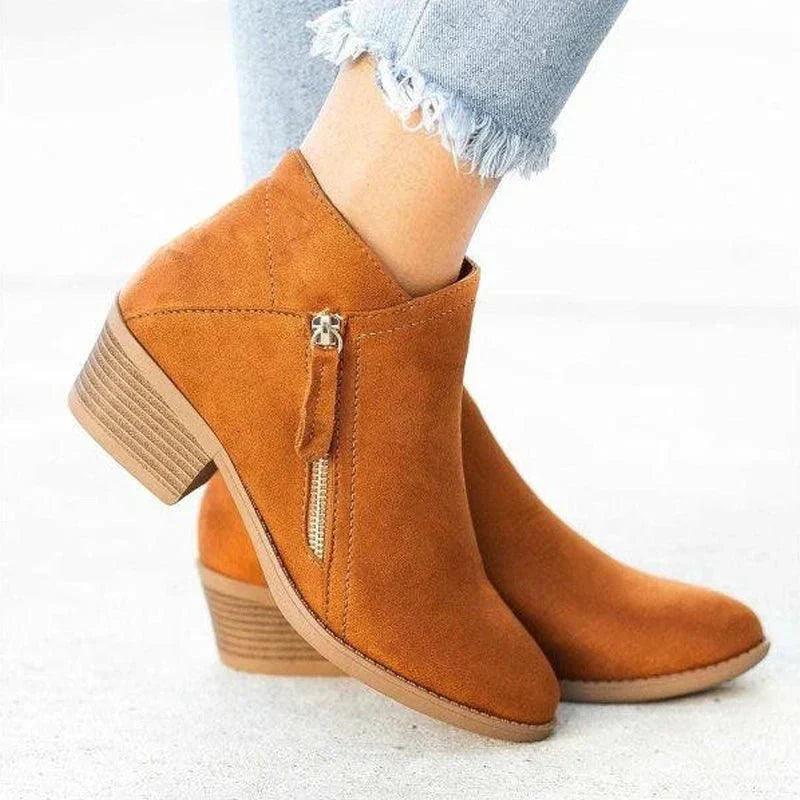 Women's Ankle Boots Comfortable Low Heel