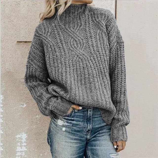 Women's Pullover Winter Cable Knit Style