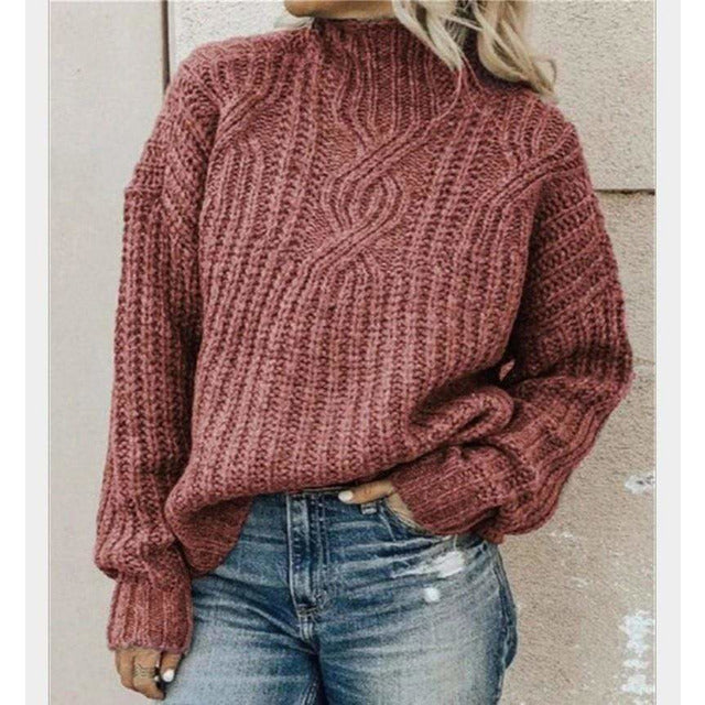 Women's Pullover Winter Cable Knit Style
