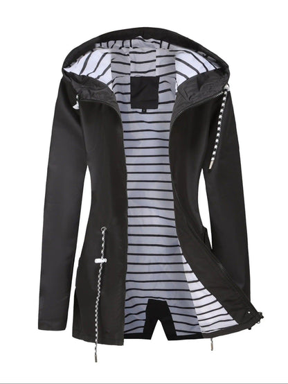 Wasserfeste Lange Outdoor-Jacke - IdealeKleiden
