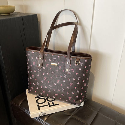 Stilvolle Blumen-Tasche Retro-Design mit Farbigen Trägern - IdealeKleiden