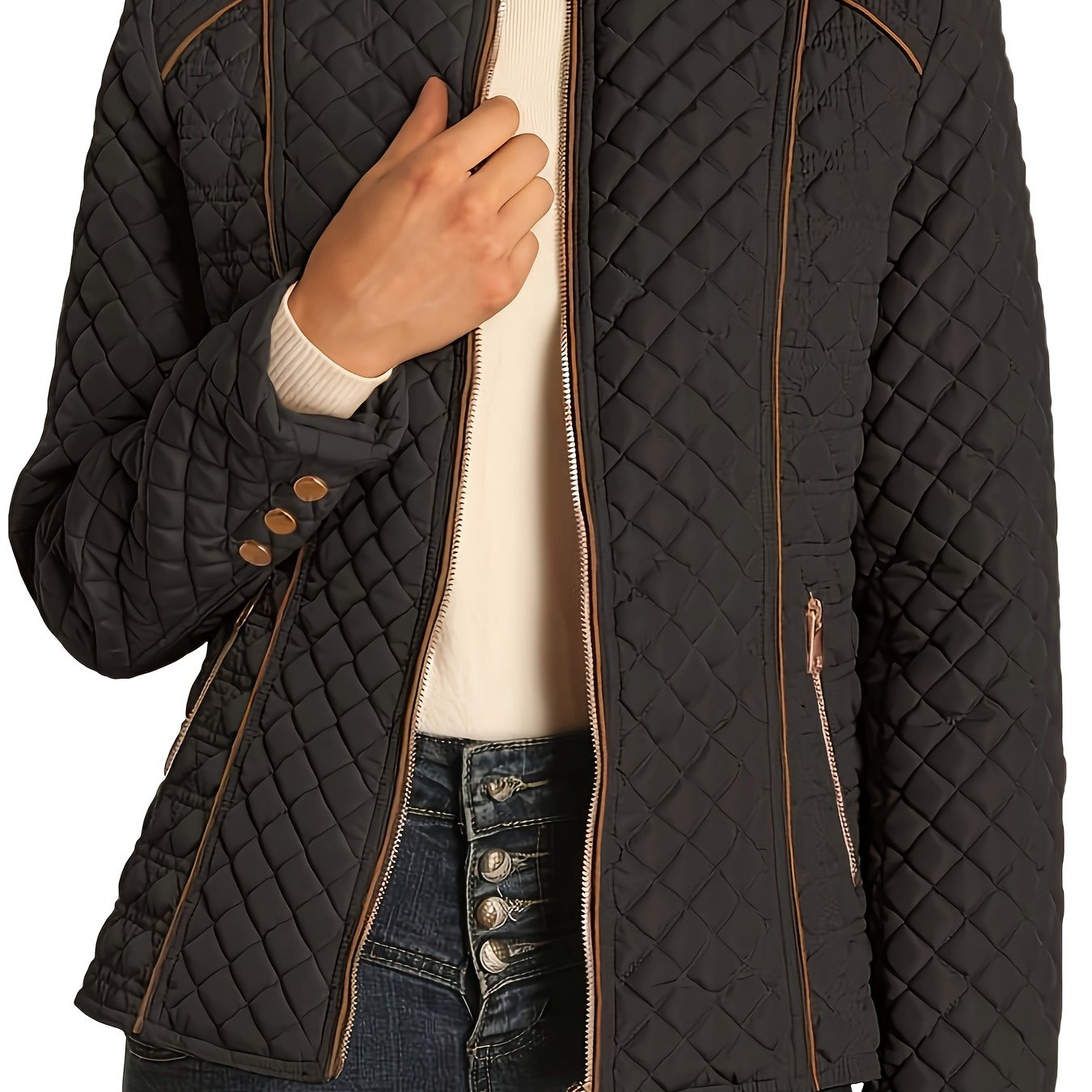 Sustainable Down Jacket Recycled Quilted With Pockets