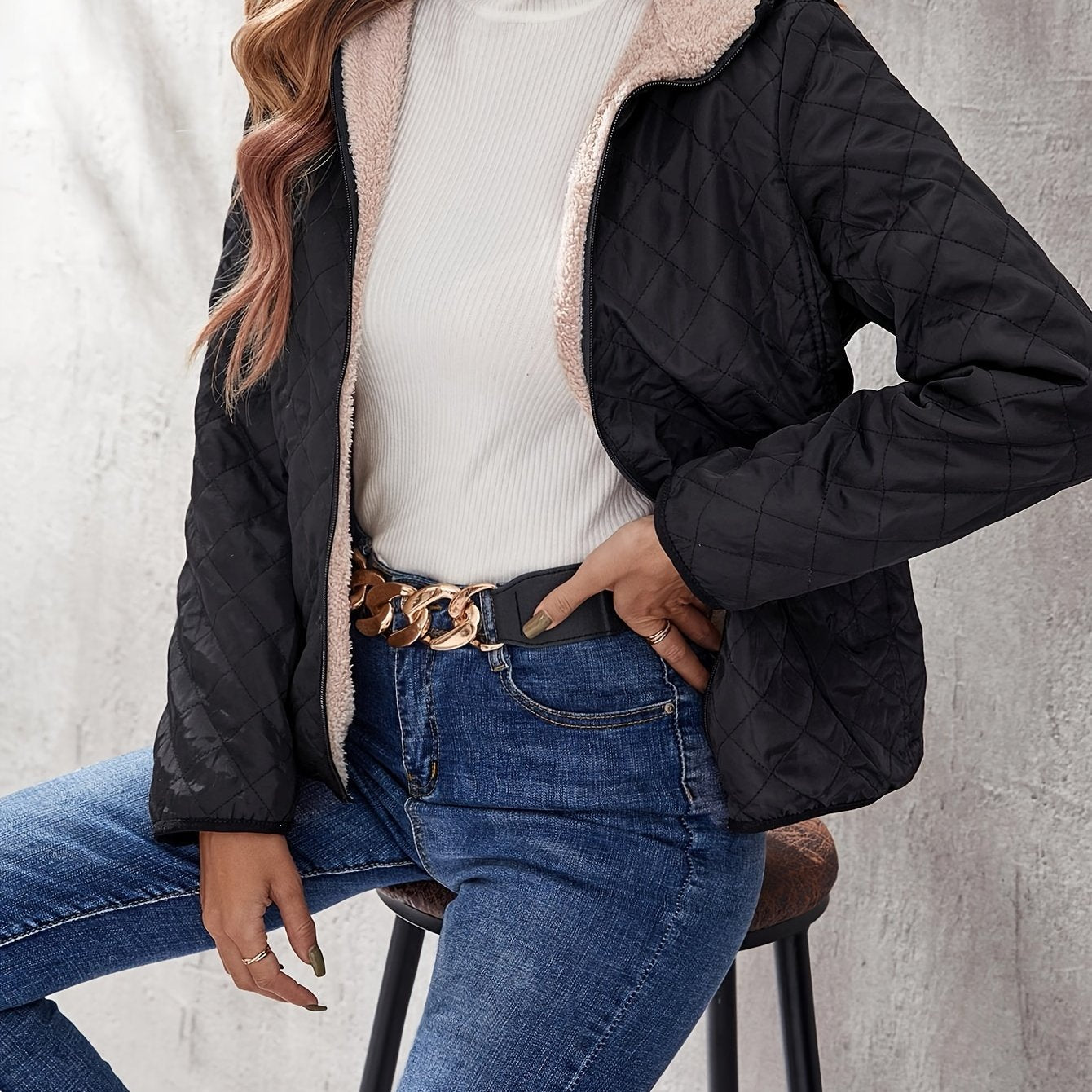 Warm Padded Winter Jacket with Hood