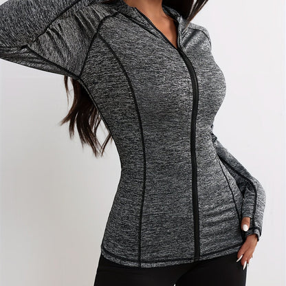 Sporty jacket with hood and contrast stripes