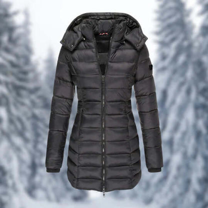 Women's Winter Coat Mid-length Detachable Hood