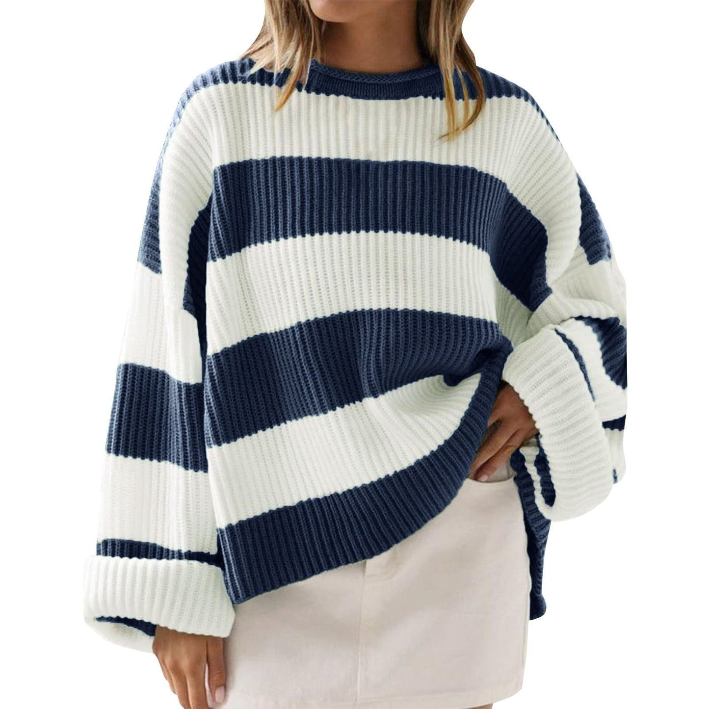 Striped Sweater for Women - Modern Chic
