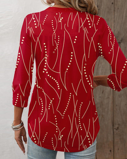 Stilvolles Damenkleid mit Knopfleiste und V-Ausschnitt - IdealeKleiden